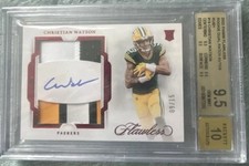 Rookie Dual Patch Auto Christian Watson 9/15 Jersey Match POP 1
