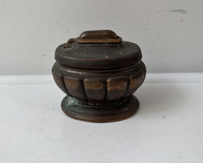 Vintage Pat Pend Oval Copper Craft Table Lighter