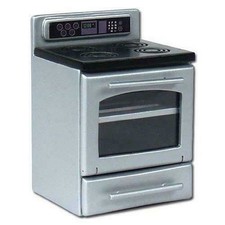 Dolls House Silver Cooker Stove Oven Hob Miniature 1:12 Scale Kitchen Furniture