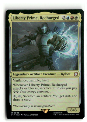Liberty Prime, Recharged FOIL Universes Beyond Fallout MTG NM