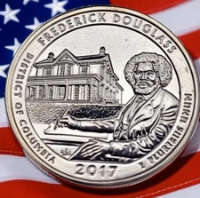 2017 P Frederick Douglass National Historic Site Quarter 🏠✊ Circulated Coin