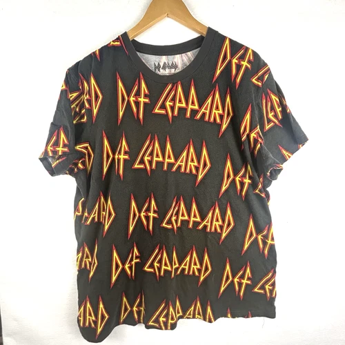 Def Leppard T-Shirt Vintage Concert Style Men's 2XL Brand De Vintage vintage concert t-shirt, vintage, size XXL, single stitch, B+ condition