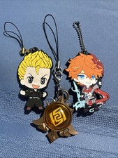 Genshin Impact Keychain Bag Pendants Lot of 3 Rubber Plastic