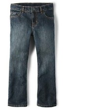 Boys Bootcut Jeans 16 Slim Adjustable Waist The Childrens Place Dark Blue
