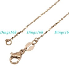 18K Rose Gold Filled 1mm Thin Italian Starry Chain Necklace 16/18/20/22/24" B127