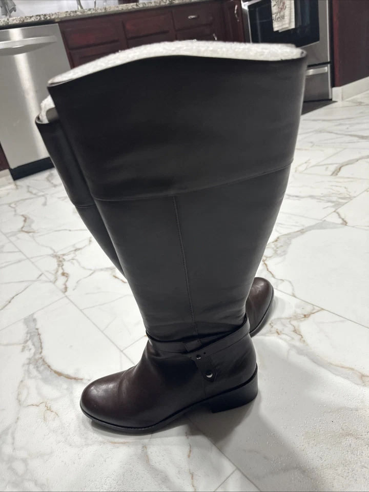 棕色皮靴女式 10 码 — 第 2/2 张图片