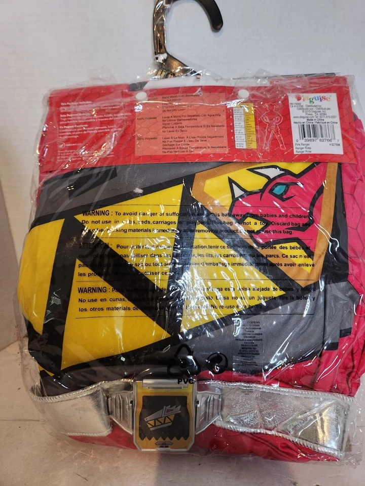 Power Rangers Pink Ranger Dino Charge Halloween Costume - Medium (7-8) - NEW - Image 3 of 4