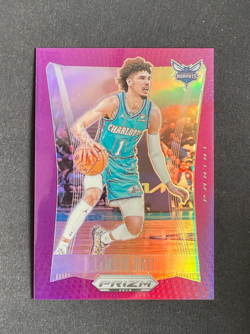 LaMelo Ball 2023-24 Panini Prizm Deca Purple /99 #98