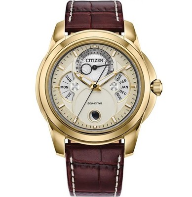 Citizen Eco-Drive Herren Calendrier Mondphase Edelstahl Uhr BU0082-06P
