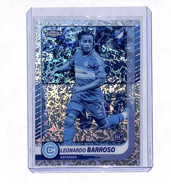 2025 Topps Chrome MLS #145 Leonardo Barroso -3/0 Frozenfractor Rookie Card
