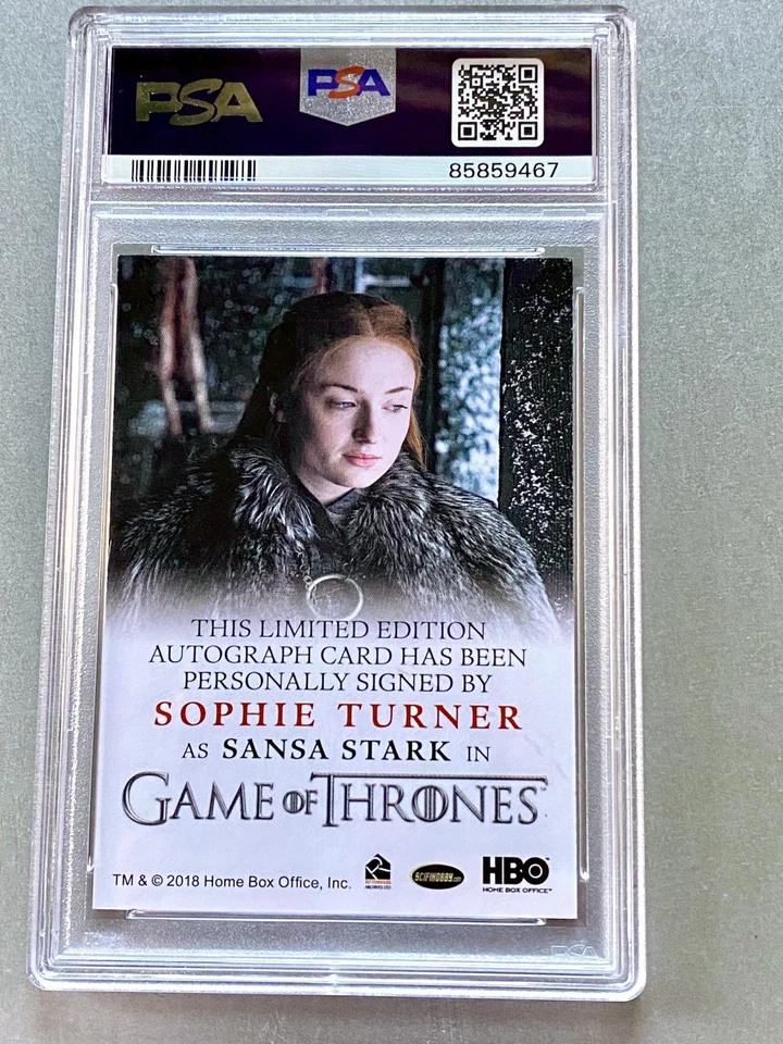 Game of Thrones PSA Authentic Rittenhouse Auto Card Sophie Turner - SANSA STARK - Image 2 of 2