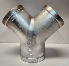 ON SALE DAY"" 4" TRUE WYE, GALVANIZED  GROOVED DUCTILE IRON