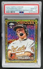 2024 Topps Chrome Jackson Holliday SP RC Gold Speckle Refractor #/50 PSA 10
