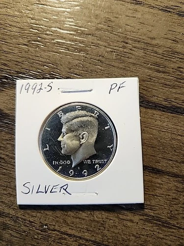 1992-S Silver Kennedy Half Dollar-Choice Gem Proof Lustrous No Reserve Free Ship