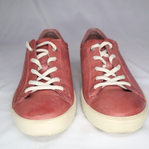 Scarpe ECCO donna 38 Fara sneakers casual pelle malva stringate punta tonda bassa - Foto 3 di 11