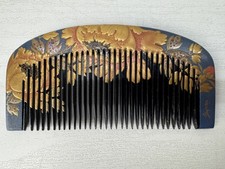 Y10505 KANZASHI Makie Comb Hair stick signed Japan antique kimono accessory