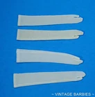 (2) Pair Vintage Barbie Doll White Long Tricot Gloves Near Mint ~ 1960's