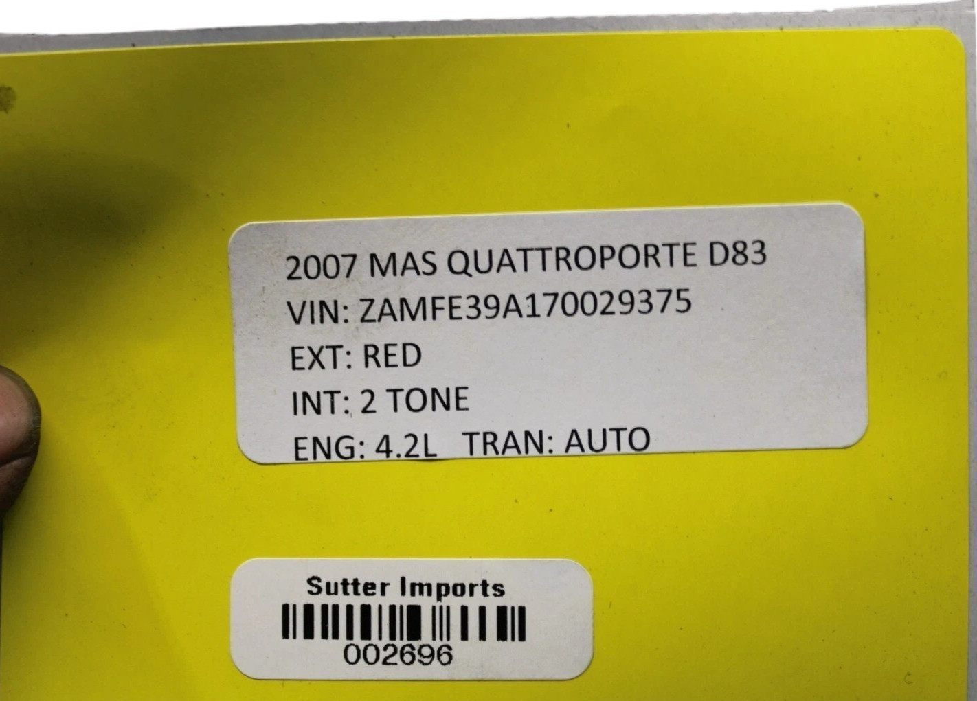 07-13 Maserati Quattroporte M139 Automatic Rear Differential Axle Carrier OEM