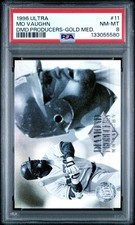 1996 ULTRA DIAMOND PRODUCERS GOLD MEDALLION #11 MO VAUGHN PSA 8