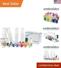 Essential Embroidery Starter Kit - Includes 24 Threads, Stabilizers, and More