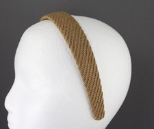 Brown woven textured 1 1/8" wide headband hair band accessory fall autumn