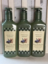 X3 Bath & Body Works FRESH FALL MORNING Cleansing Gel Hand Soap 8oz HTF NEW Set