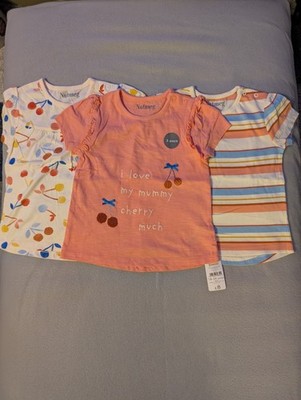 Baby Mädchen Kleidung Muskatnuss 3er Pack Mädchen Kirsche T-Shirts 18-24 Monate 