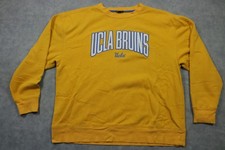 UCLA Bruins Sweatshirt Mens XL Yellow NCAA Basketball Champion Elite Crewneck