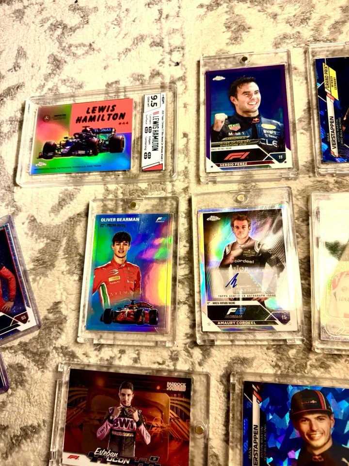 Lote de tarjetas de F1 de gama alta ESTATE FOUND. Novatos, la mayoría #/. Hielo azul, onda púrpura. Foto 2 de 4