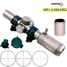 Sniper 1.2-6x24 SFP Brown Compact Rifle Scope 30mm Tube Illuminated Reticle