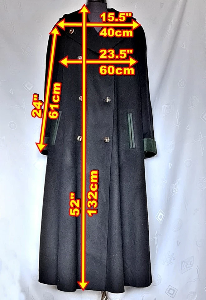 ABRIGO DE MUJER VINTAGE DISTLER OKTOBERFEST DIRNDL TIROL LANA NEGRA ALPACA: EE. UU. 16/44 Foto 2 de 4