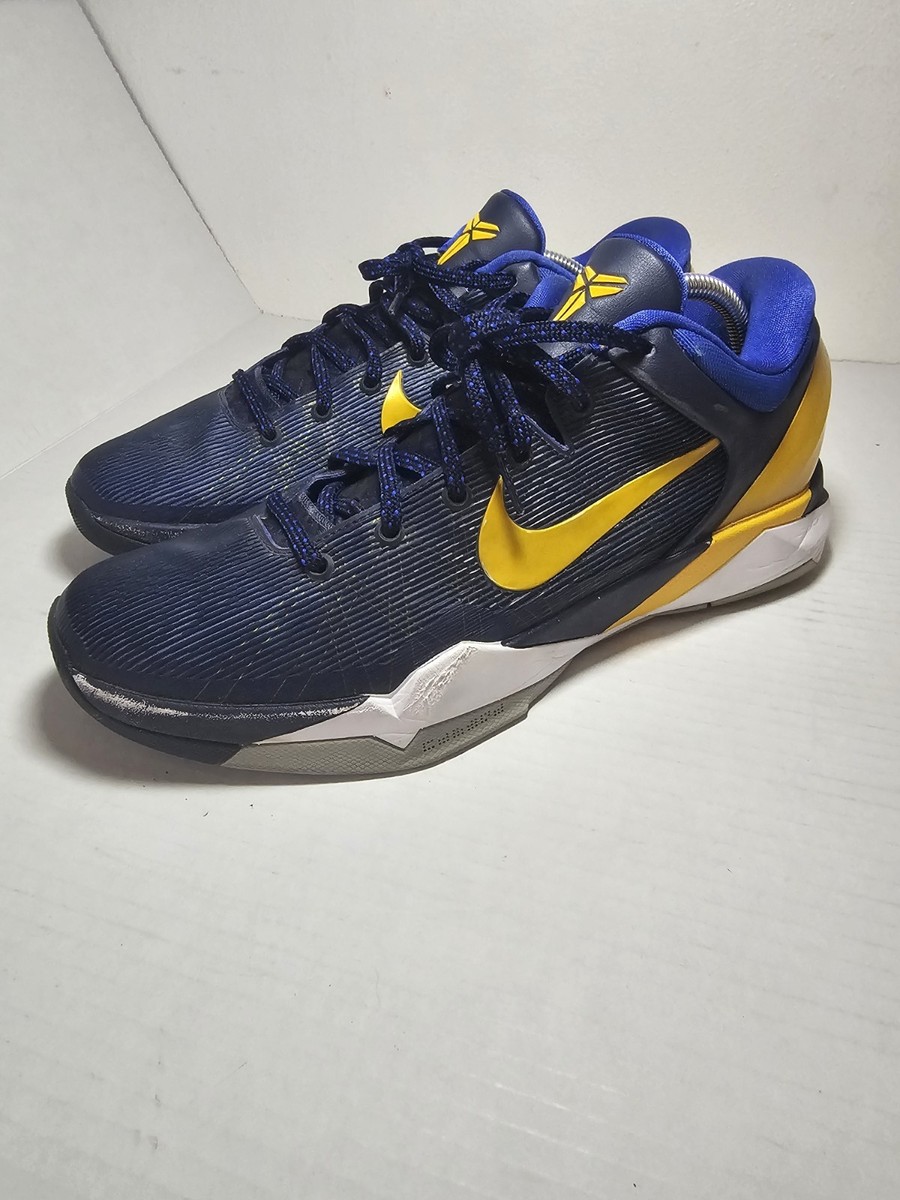 Nike Zoom Kobe 7 VII System Obsidian Gold Blue Men's Size 11 US
