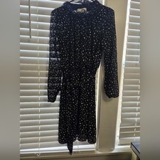 Ann Taylor LOFT Black and White Patterned Dress EUC Size 6