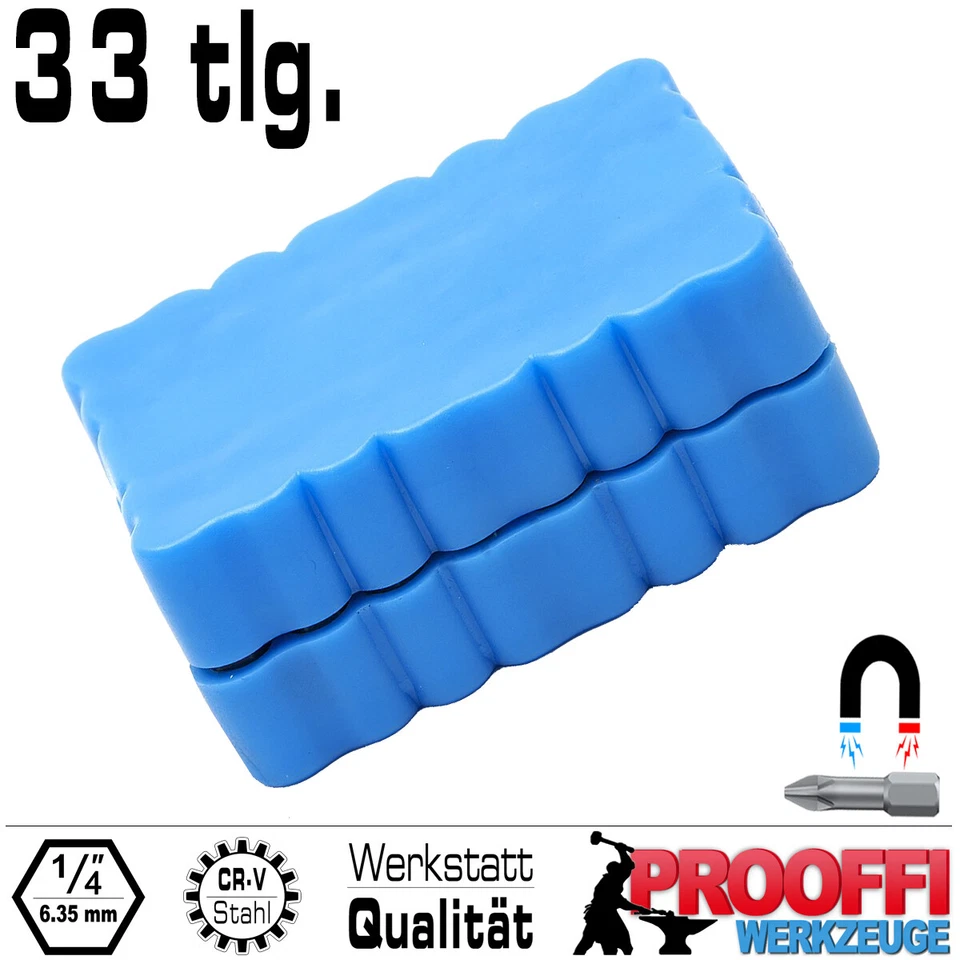 33 tlg. Sicherheitsbits Bitset Bitsbox Spezial Bits Satz mit Bohrung Torx P16639 - Bild 2 von 2