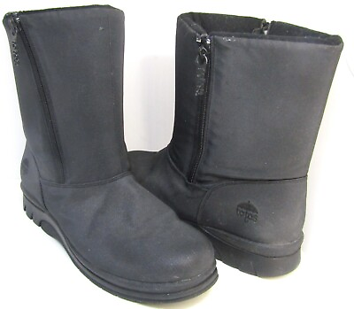 #ad Totes All Weather Footwear Women#x27;s Black Side Zippered Boots Size 8.