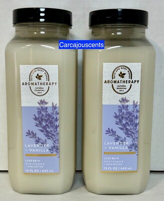 Bath & Body Works Aromatherapy Lavender + Vanilla Luxe Bath set of 2