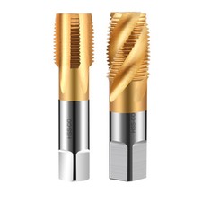 TIN HSS-CO Tapered Pipe thread Tap spiral flute taps G NPT 1/8 1/4 3/8 1/2 3/4 1