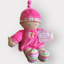 Kids Preferred Plush SPECIAL DELIVERY Pink Baby Doll Butterfly Security Lovey