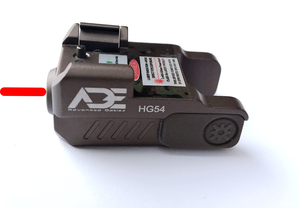 FDE HR54 Compact RED Pistol Laser Sight 4 Ruger 9E Walther PPKS