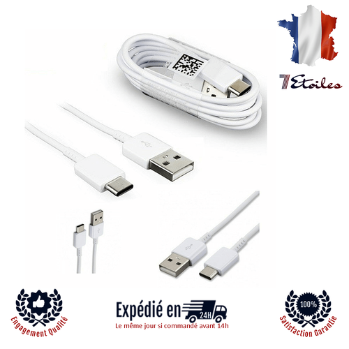 CÂBLE DE CHARGE USB TYPE-C 1M SAMSUNG S10 S8 S9 PLUS NOTE 8 9 LOT DE 2 - Photo 3 sur 8