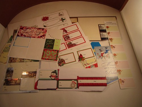 Vintage Konvolut Weihnachtsgeschenkanhänger zu & von Aufklebern Siegel - Bild 14 von 24