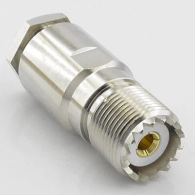 SO239 UHF In-line Female Cable Socket for RG213 LMR400 Ecoflex 10 Pl259 Clamp