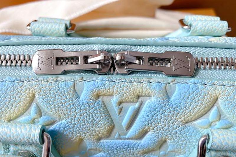 Louis Vuitton Speedy 20 Bag Crossbody M46092 Hand Purse Blue Louis Vuitton Speedy 20 Bag Crossbody M46092 Hand Purse Blue