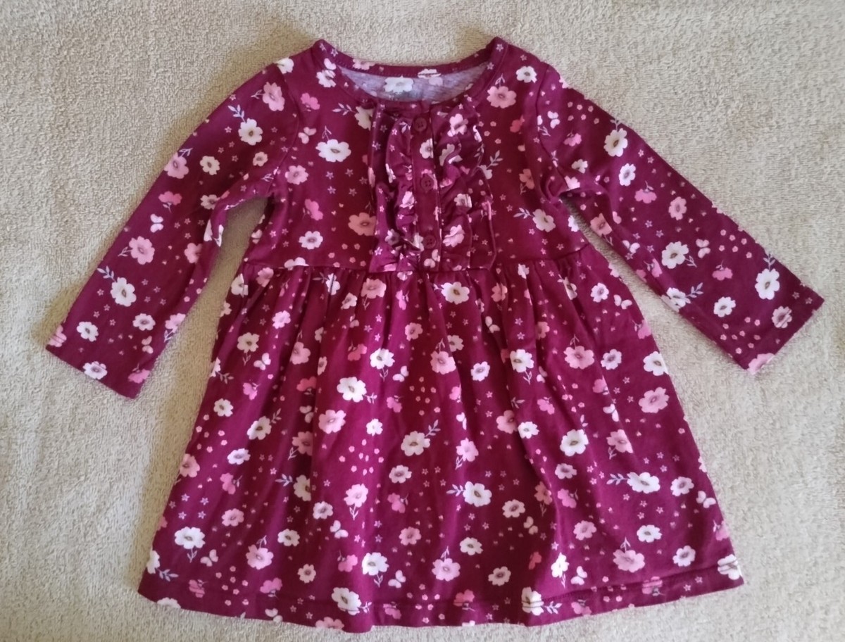 Carter's Baby Girl Long Sleeves Dress-Size 12 Month- Burgundy Floral | eBay Carter's Baby Girl Long Sleeves Dress-Size 12 Month- Burgundy Floral | eBay
