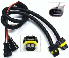 Extension Wire P 9006 HB4 Two Harness Fog Light Female Male Plug Adapter Bulb OE