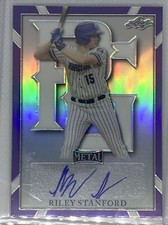 2021 LEAF PERFECT GAME METAL PURPLE REFRACTOR RILEY STANFORD AUTO #4/25