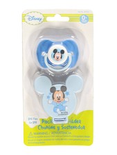 Disney Mickey Mouse "Starry Mickey" Pacifier  Clip Set - blue, one size