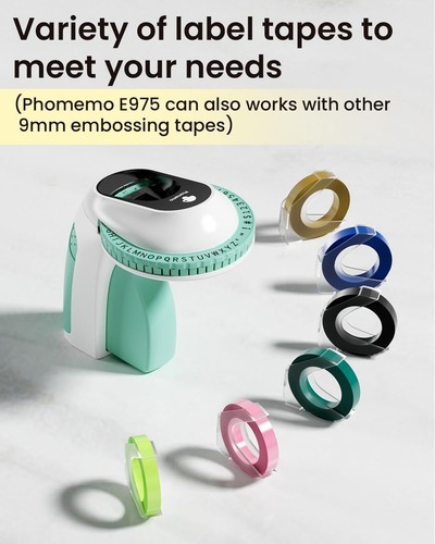 Dymo Omega Prägegerät Embossing Label Maker or 3D Embossing Etikettenband 9mm - Bild 2 von 51