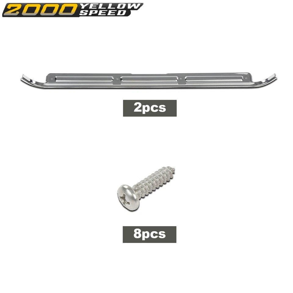 Fit For 1967-1972 Chevy C10 GMC Truck Chrome Door Sill Plates w/hardware Pair Foto 3 de 4