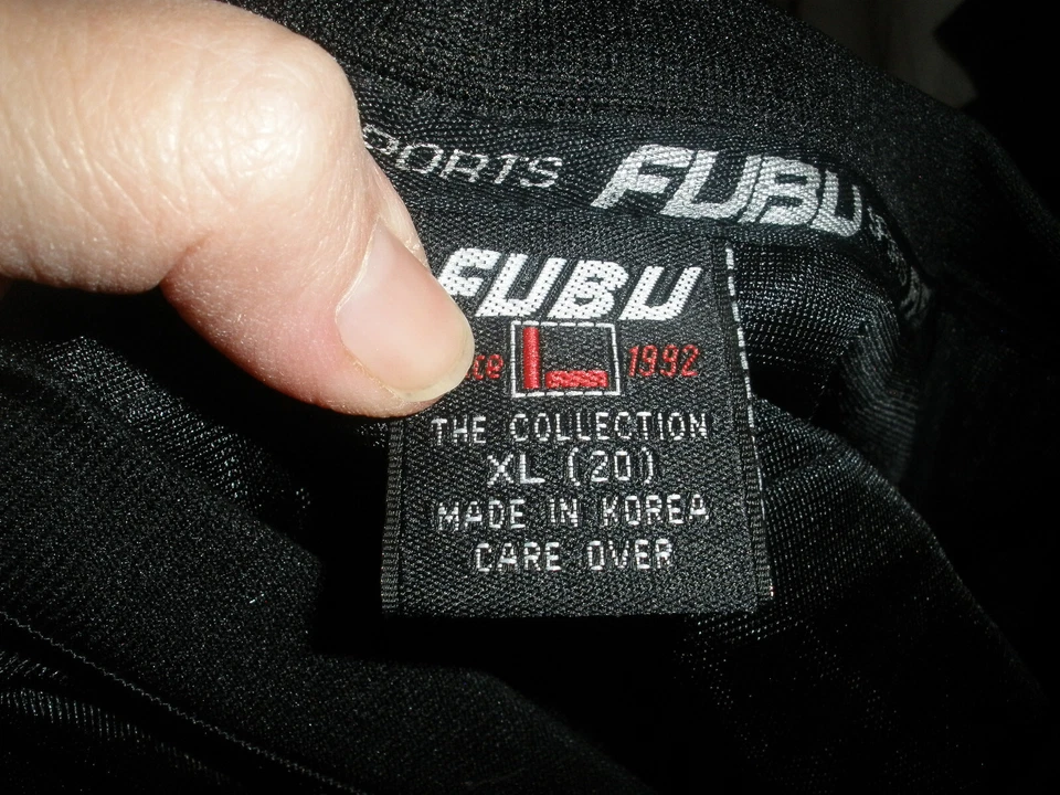 #874 Vintage Fubu 05 Youth XLarge (20) Football Black Gold Heavy Jersey Limited - Image 4 of 4